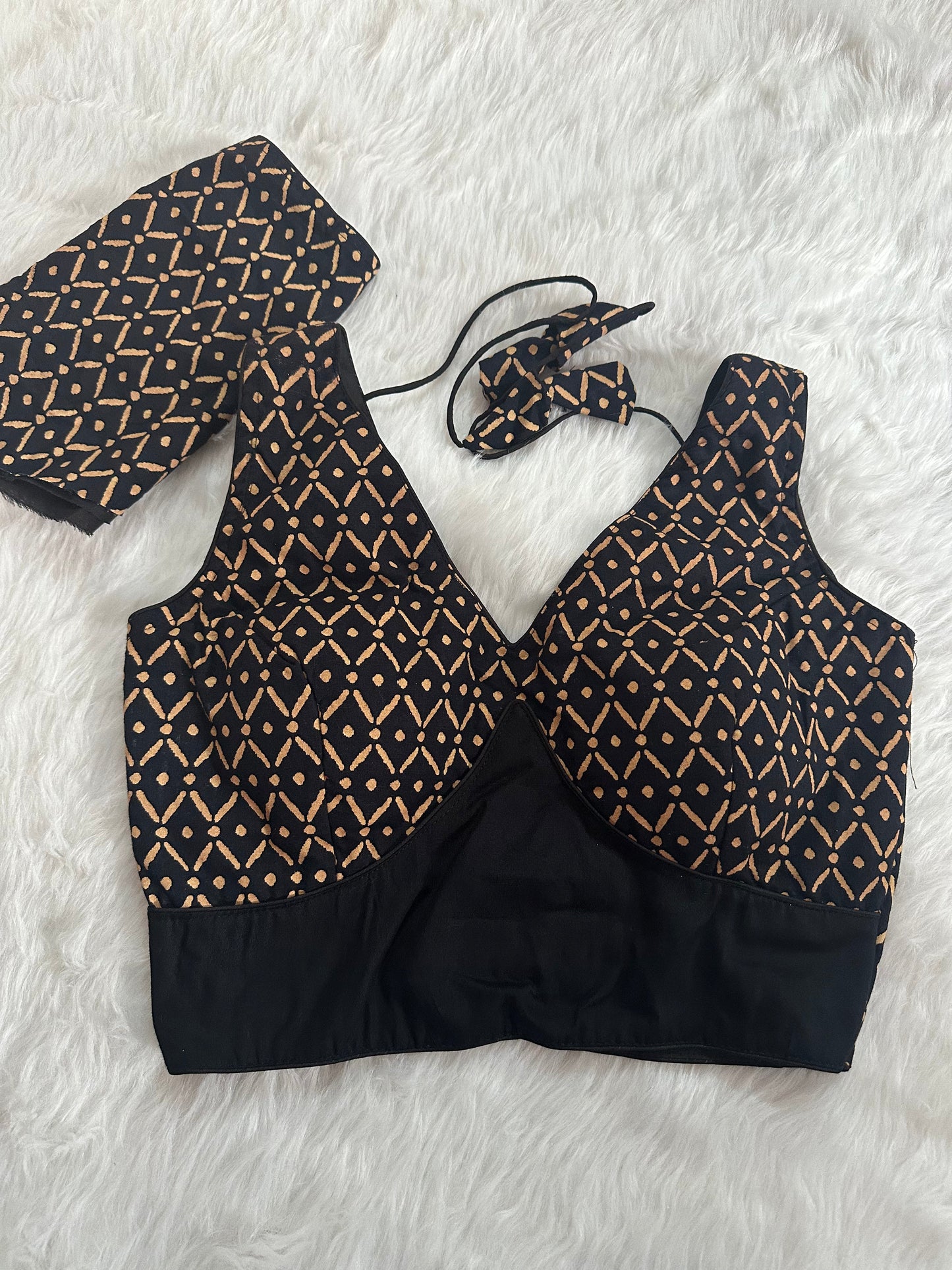 Ajrakh Cotton Sleeveless Blouse-P2