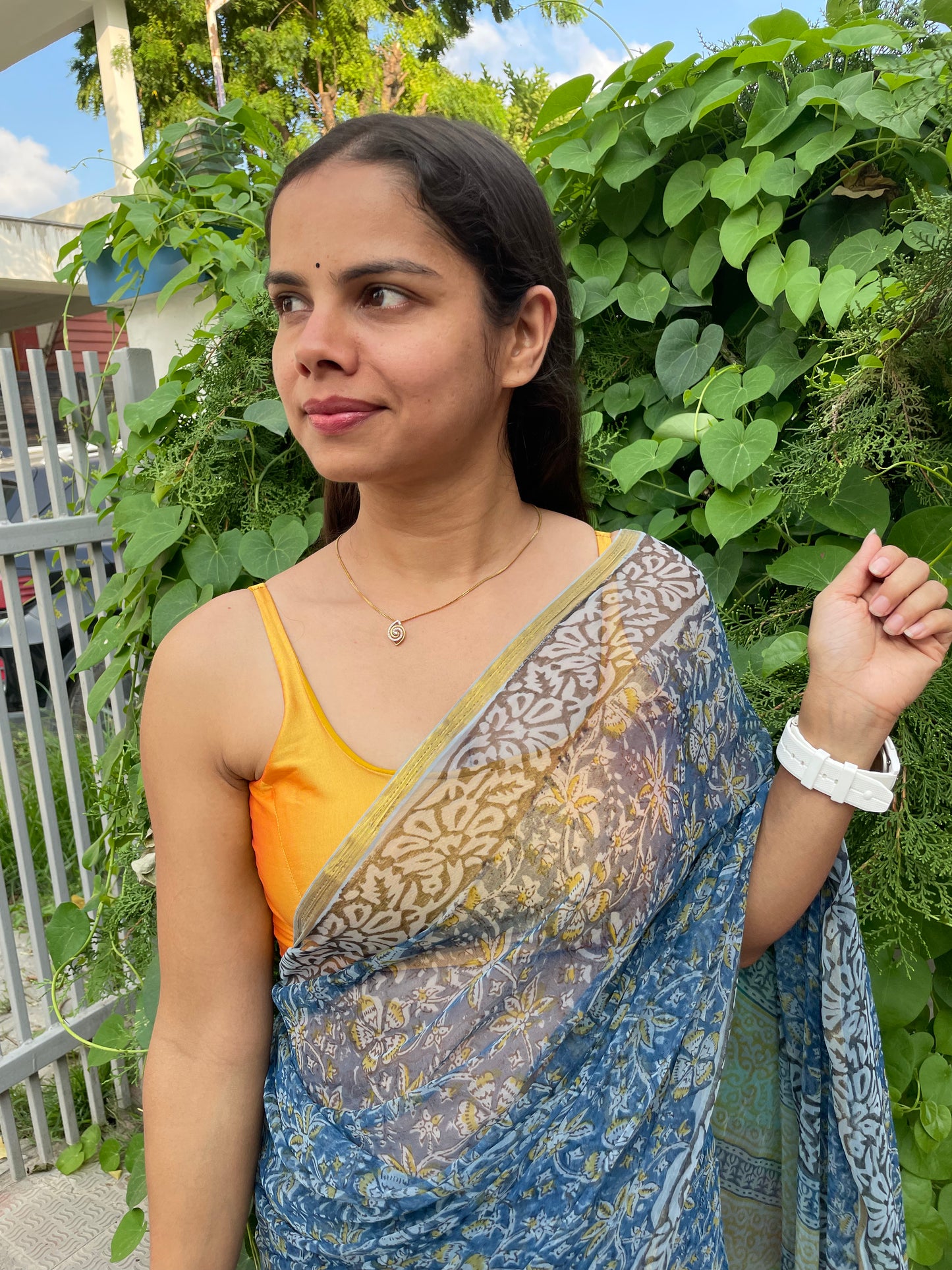 Dahlia Flowy Chiffon Saree