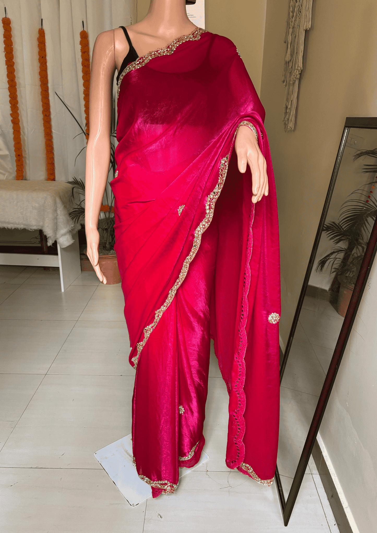Magic Blue Glitter Luxe Party Wear Saree
