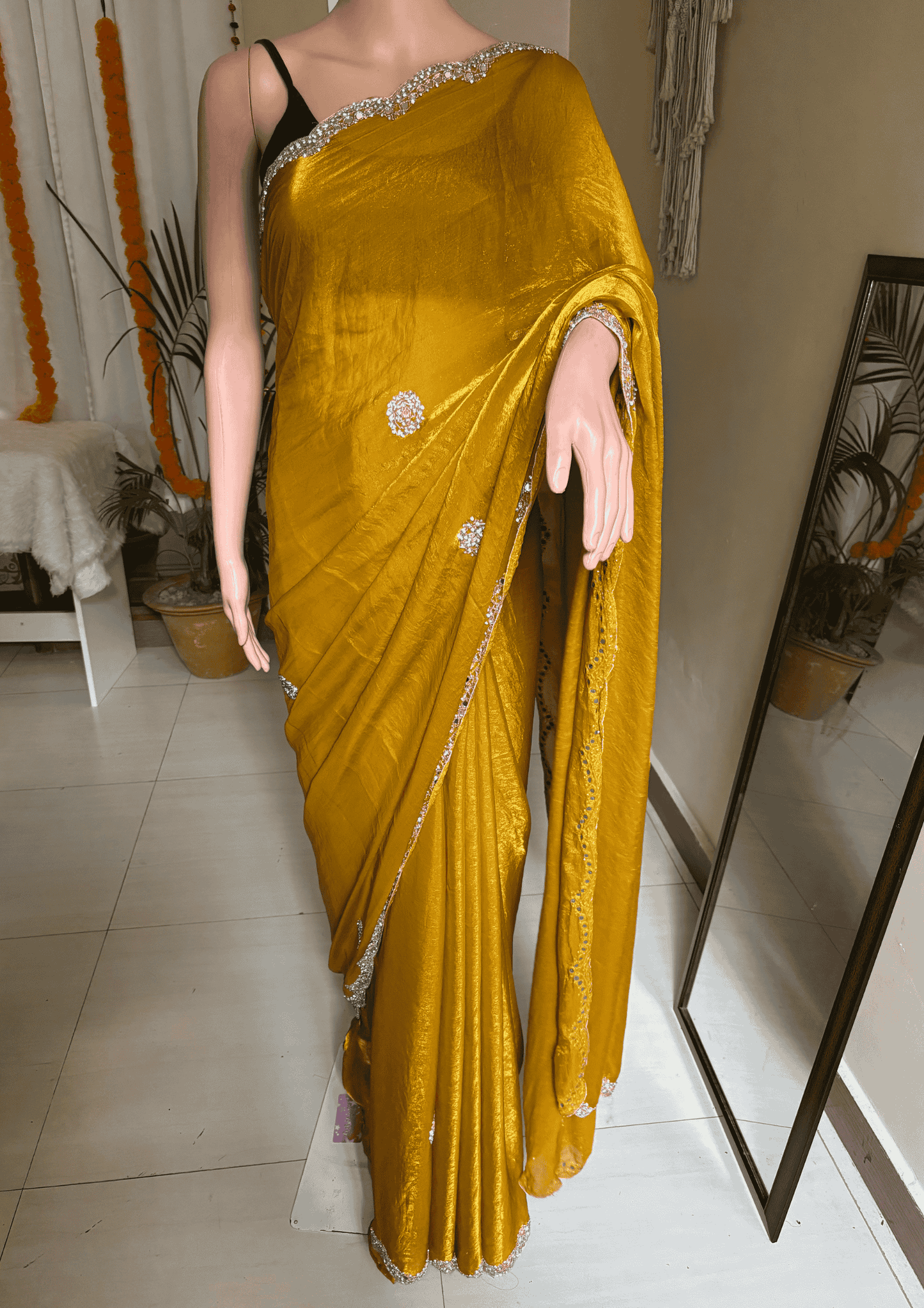 Magic Blue Glitter Luxe Party Wear Saree