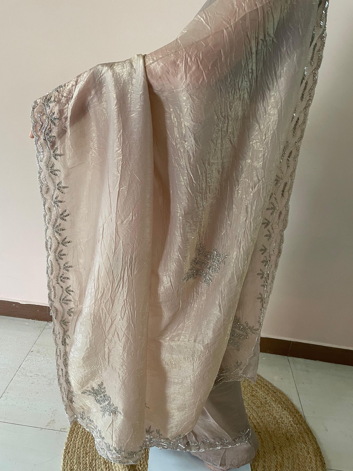 Pastel Blue Midnight Spark Party Wear Saree
