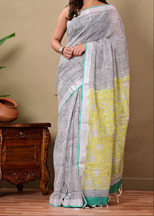 Taru Linen Saree